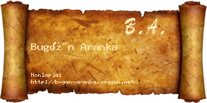 Bugán Aranka névjegykártya